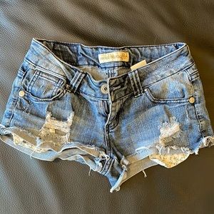 Adorable Paris Blues Blue Denim Short Shorts Size 1